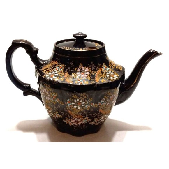 Price Bros England M&M  No 371 Tokay Tea Vintage Tea Pot FLAW 7 Inches Tall - Picture 5 of 7